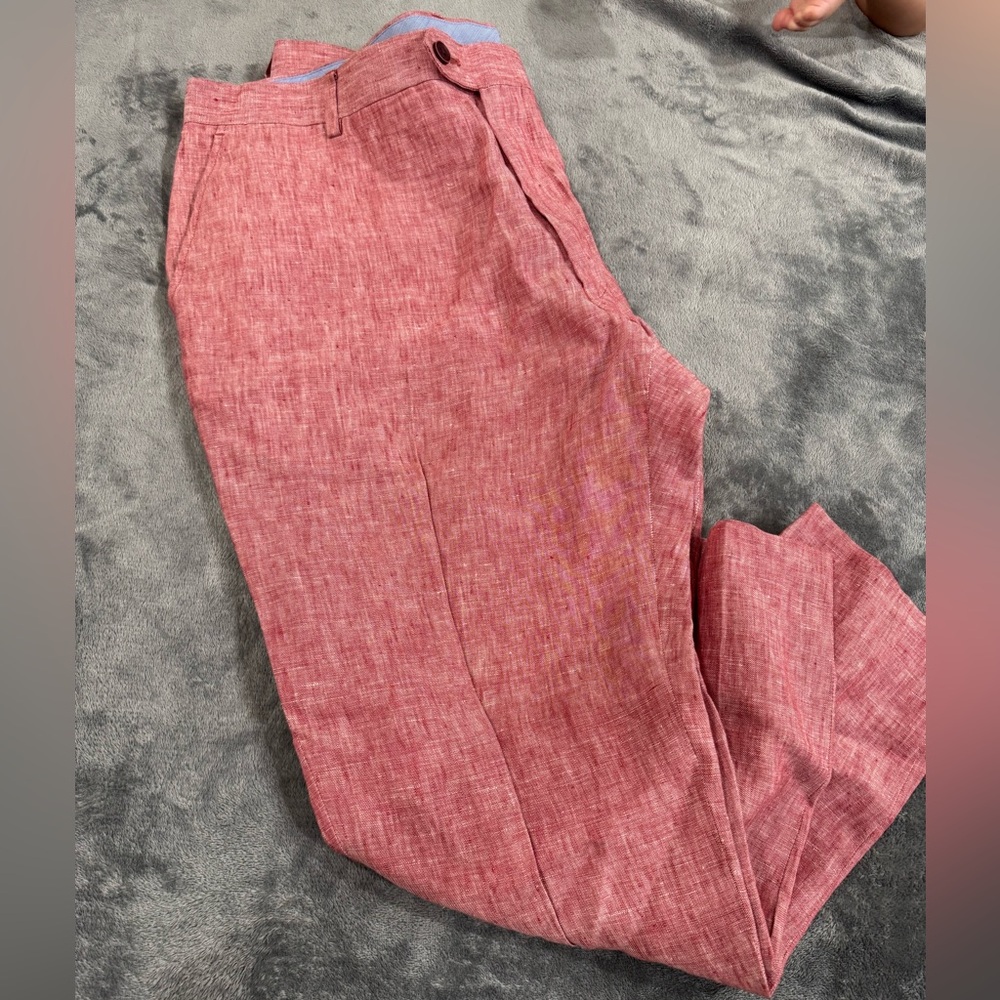 TOMMY HILFIGER Men's Red Linen Pants